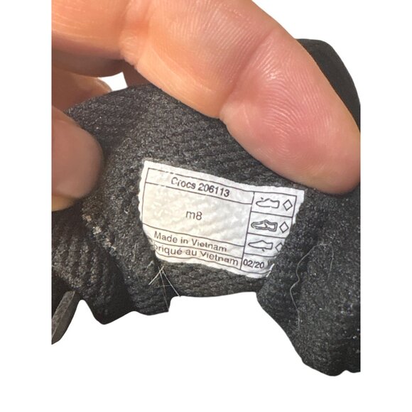 Crocs Mens 8/Womens 10 Black & White Athletic Sneakers With Zebra Pattern - Picture 8 of 8